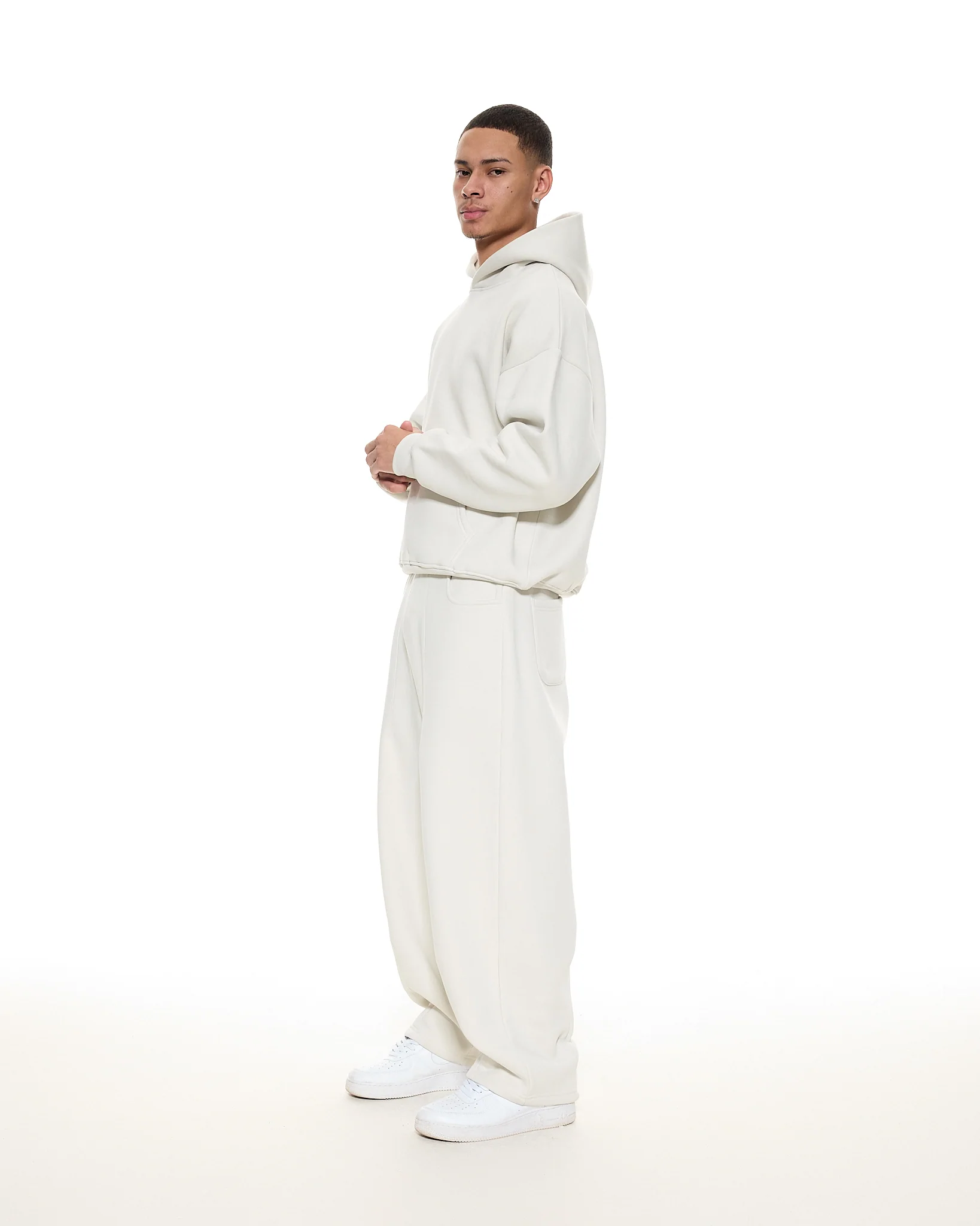 COZY STRAIGHT LEG SWEATS - CHALK - Image 3